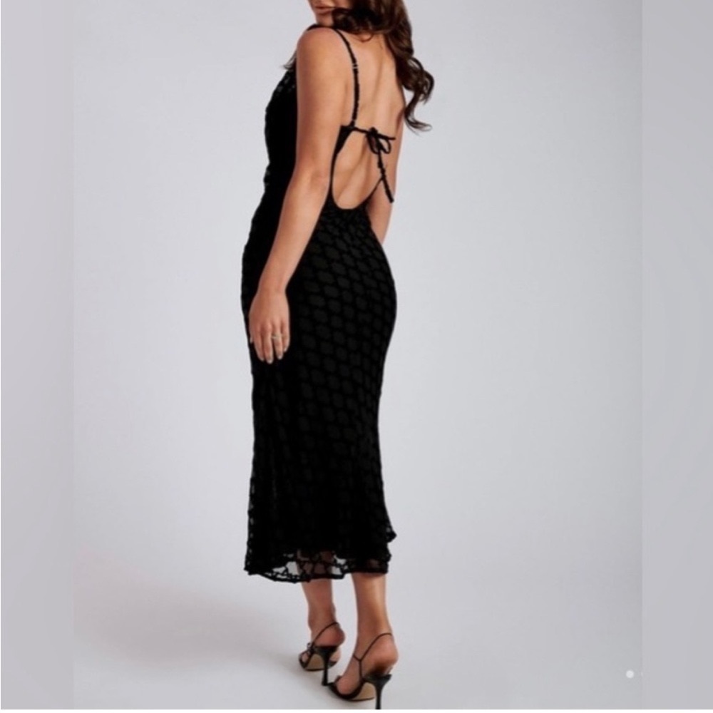 Meshki Mikela velvety monogram black dress